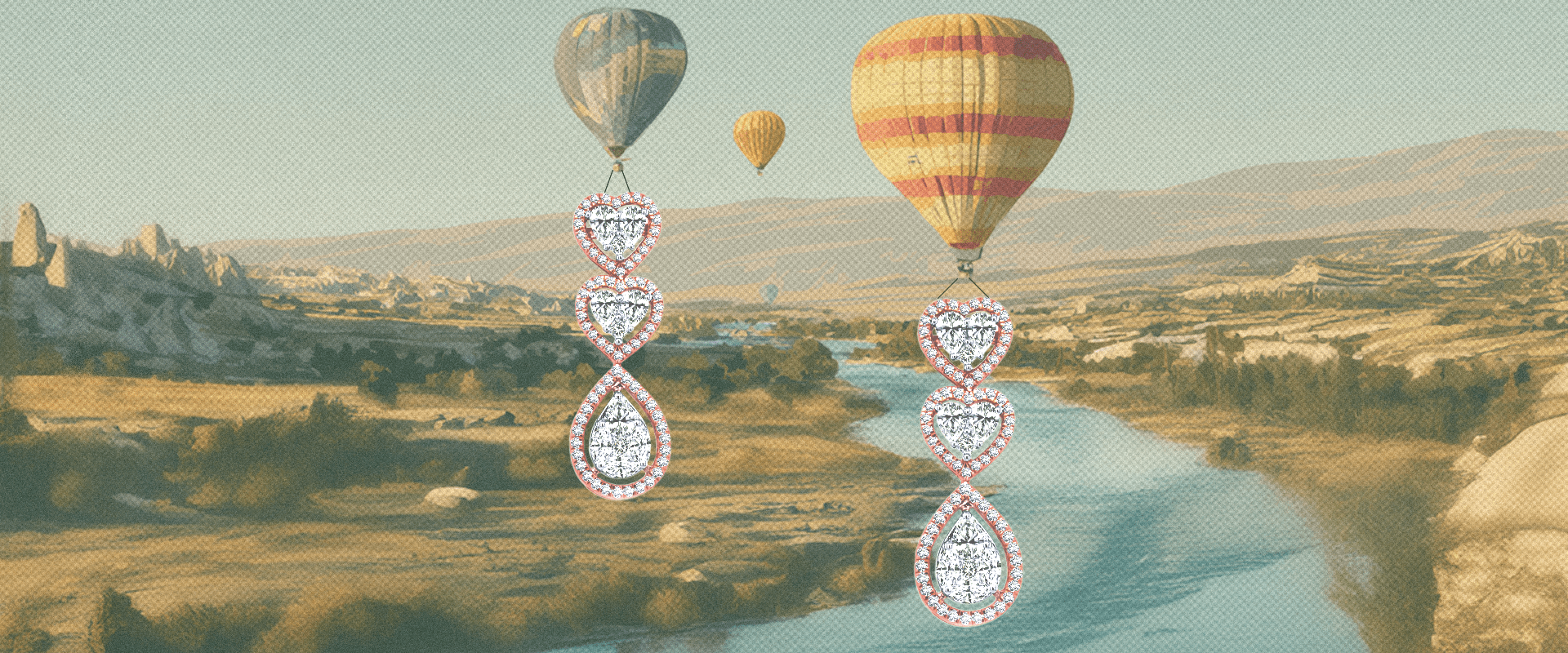 Everyday diamond earrings for traveling
