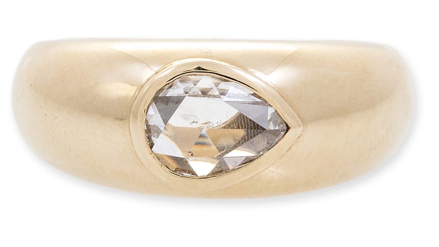 boho rose cut diamond ring