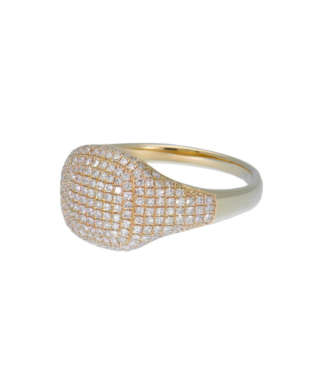 Ali Weiss Square Signet Pave Diamond Ring, $2,600, aliweissjewelry.com
