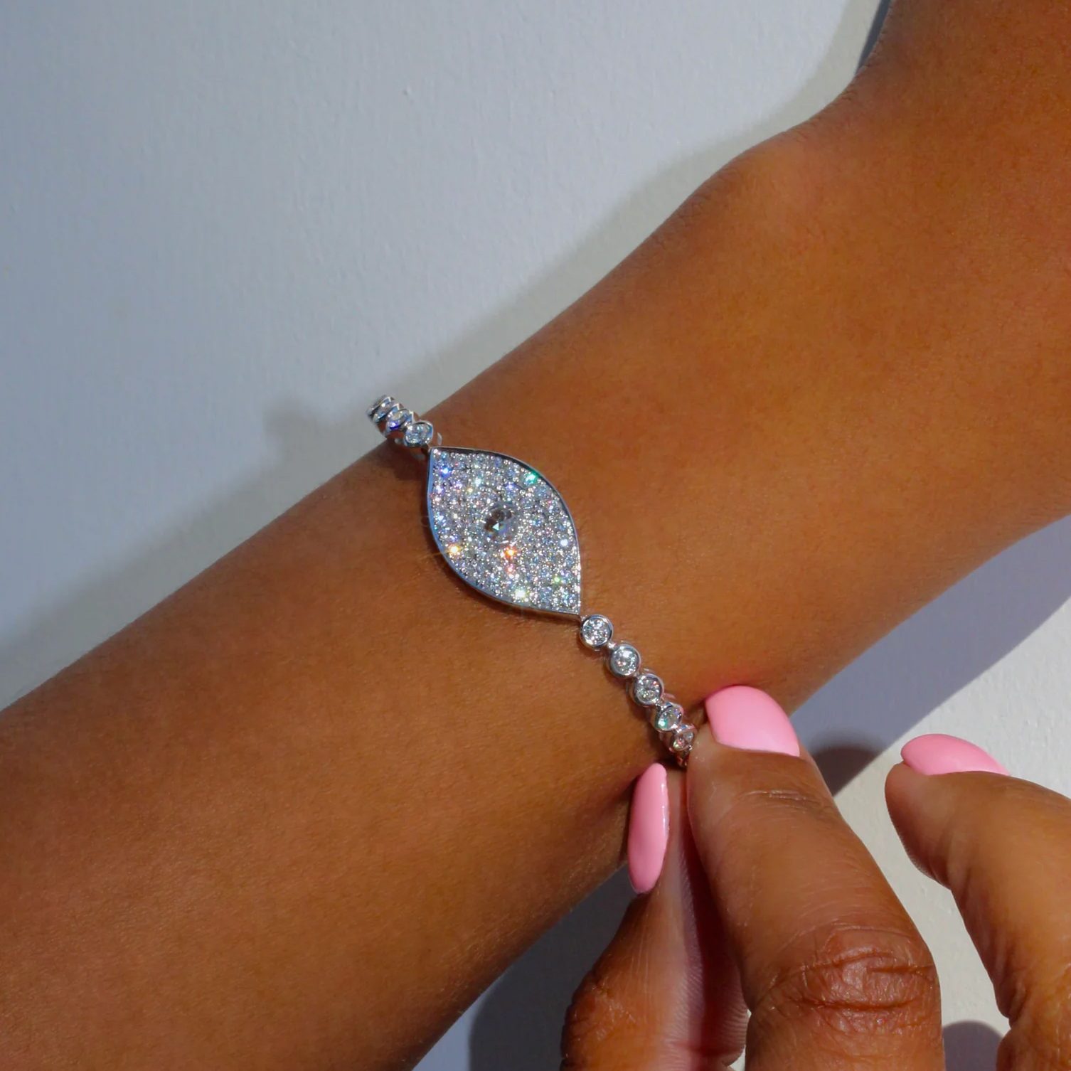 diamond evil eye jewelry: evil eye bracelet
