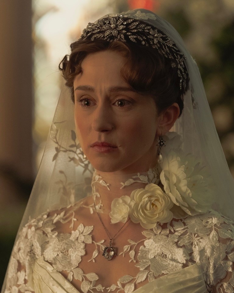 Taissa Farmiga as Gladys Russell in Season 3 of The Gilded Age