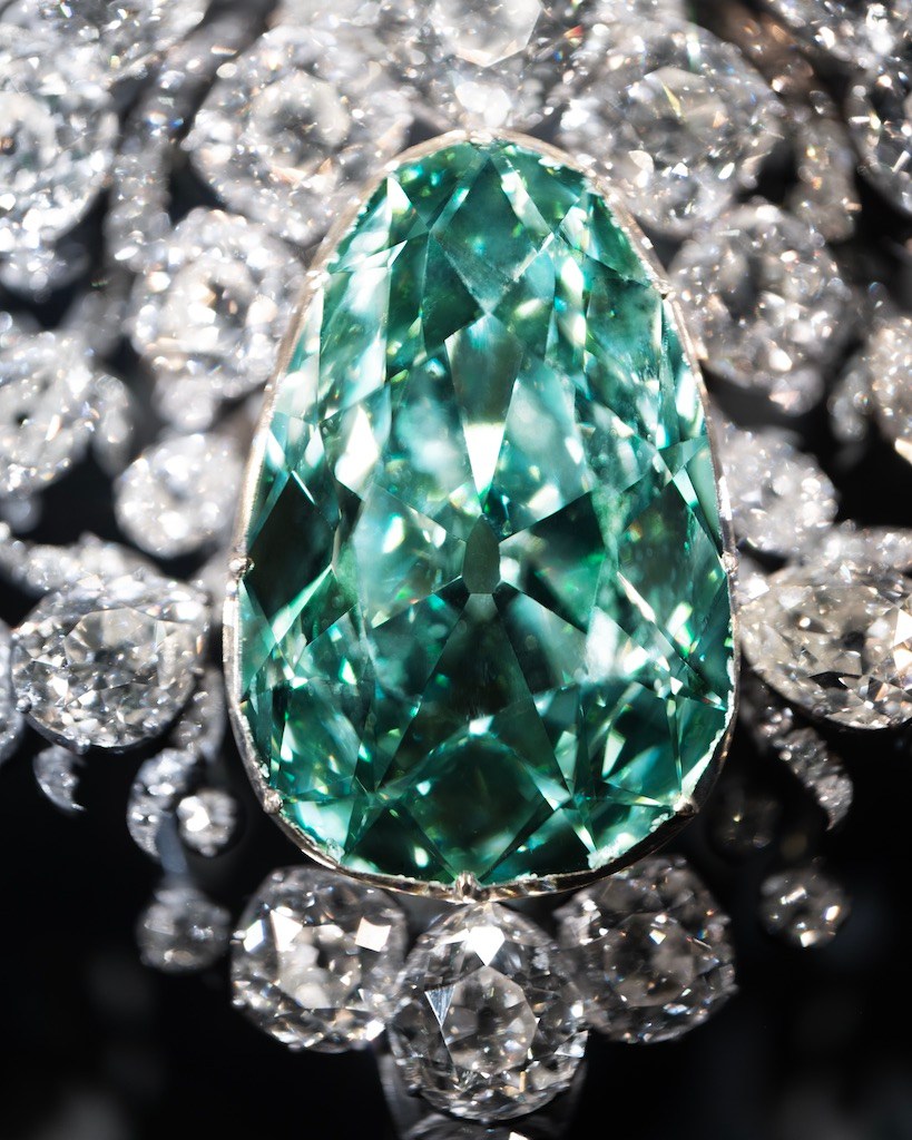 The 41-carat Dresden Green Diamond (Photographed by Benjamin Bouchet for Only Natural Diamonds)