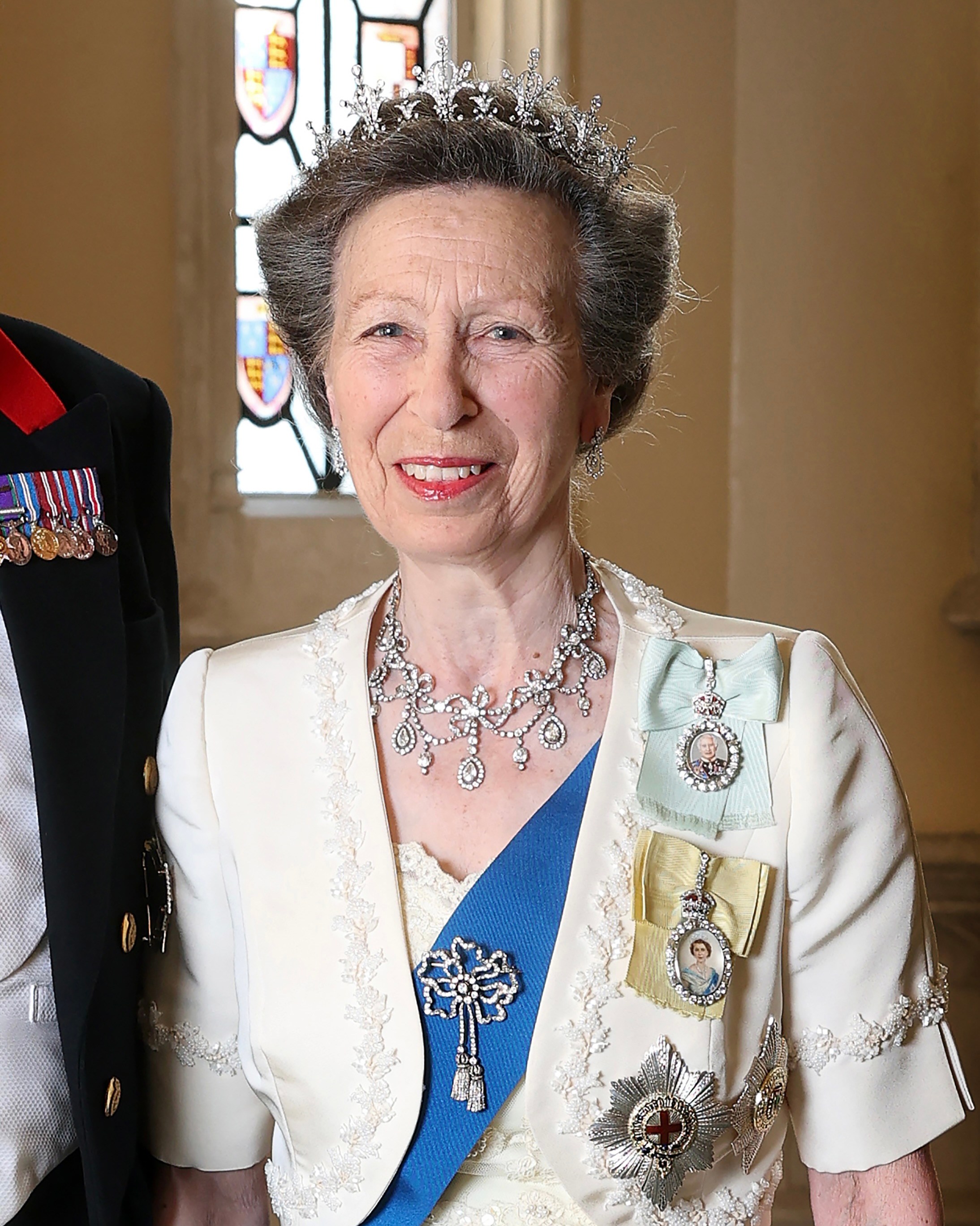 Princess Anne wears the Festoon Tiara in her 75th birthday portrait