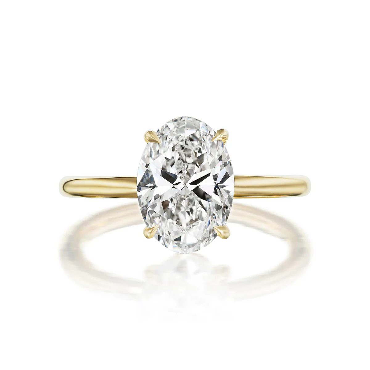 Oval Diamond Shape Cut - Prong Setting