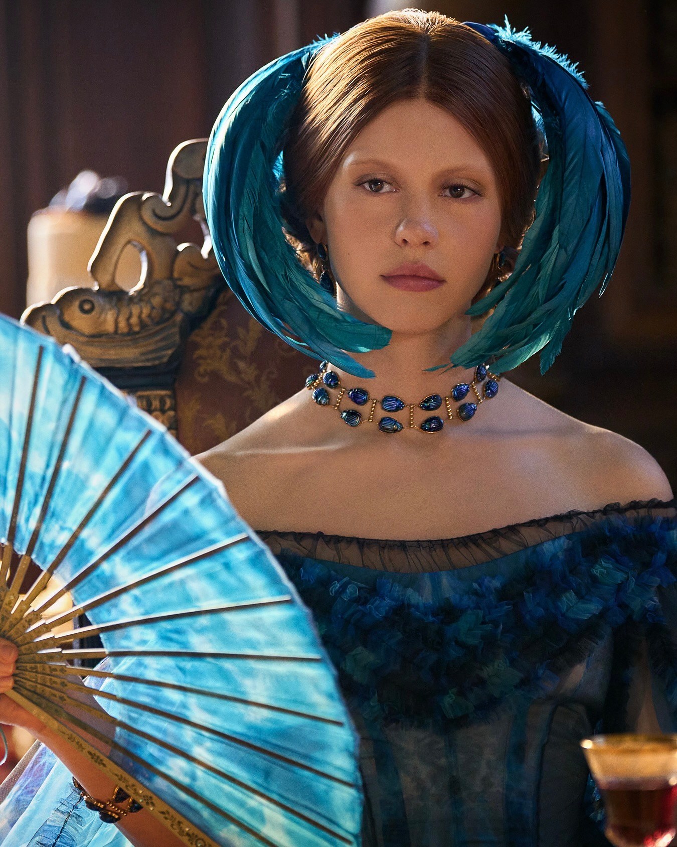 Mia Goth as Elizabeth in Frankenstein. (Ken Woroner/Netflix © 2025)