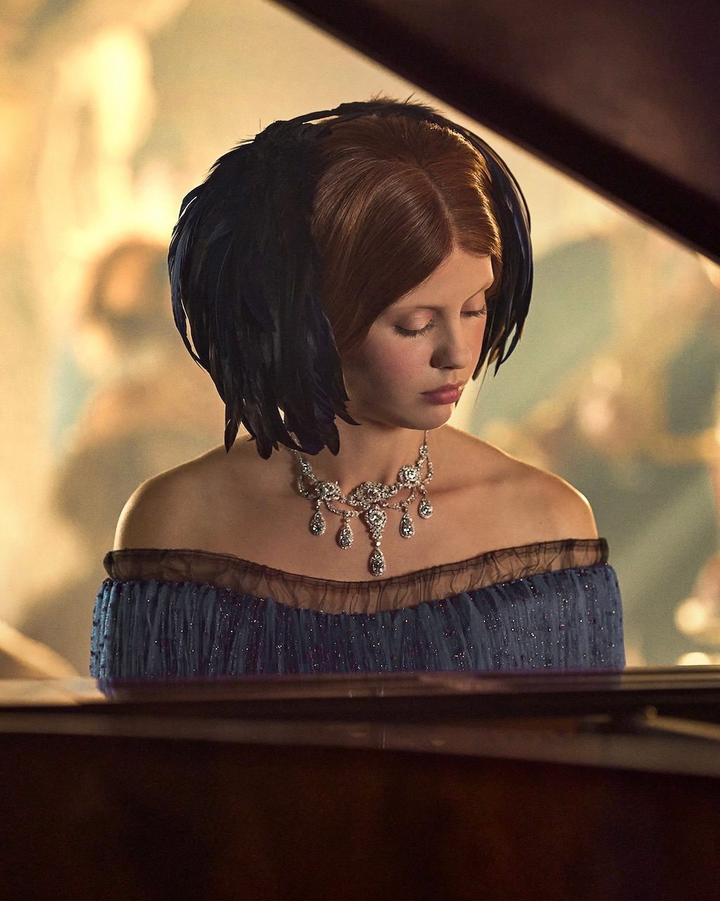 Movie Jewelry Mia Goth as Elizabeth in Frankenstein.