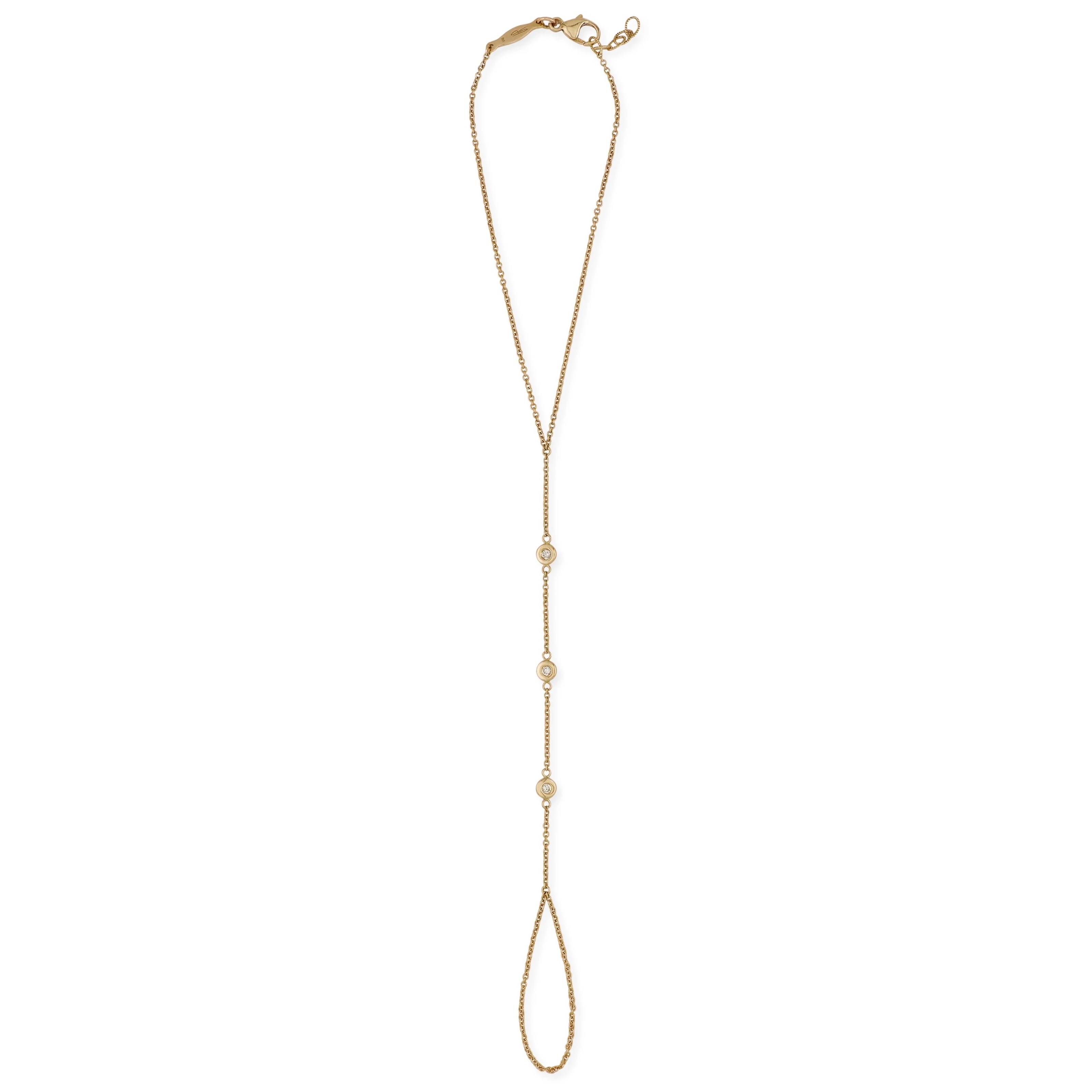 affordable diamond jewelry: diamond hand chain