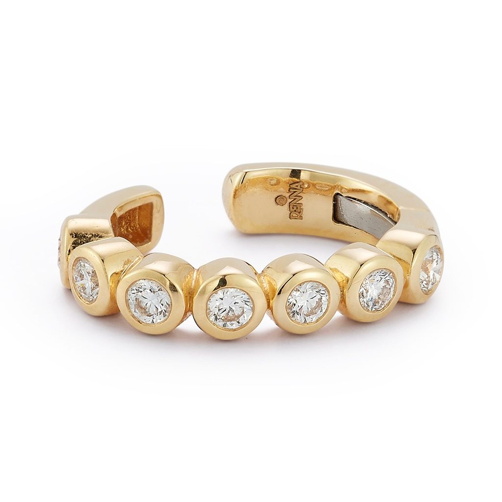 affordable diamond jewelry: diamond ear cuff