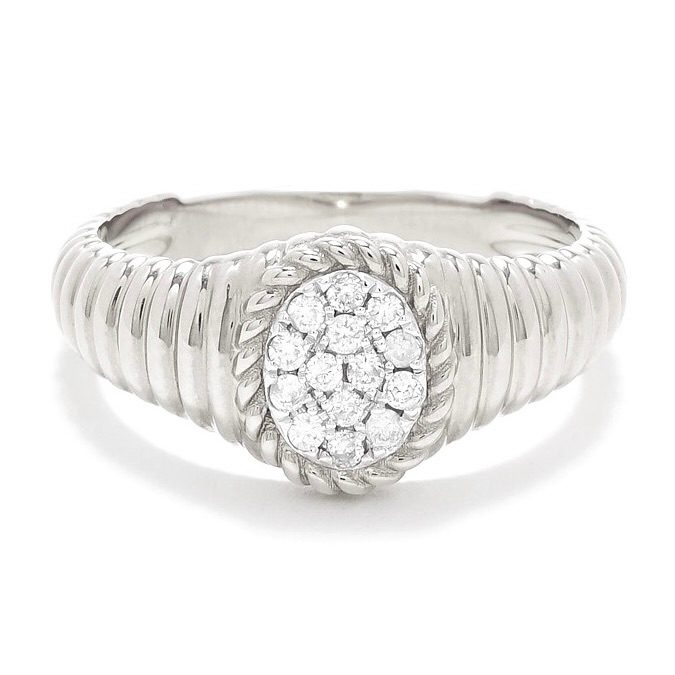 affordable diamond jewelry: diamond signet ring