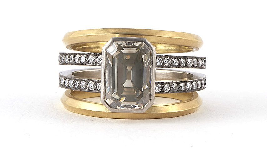gray diamond ring