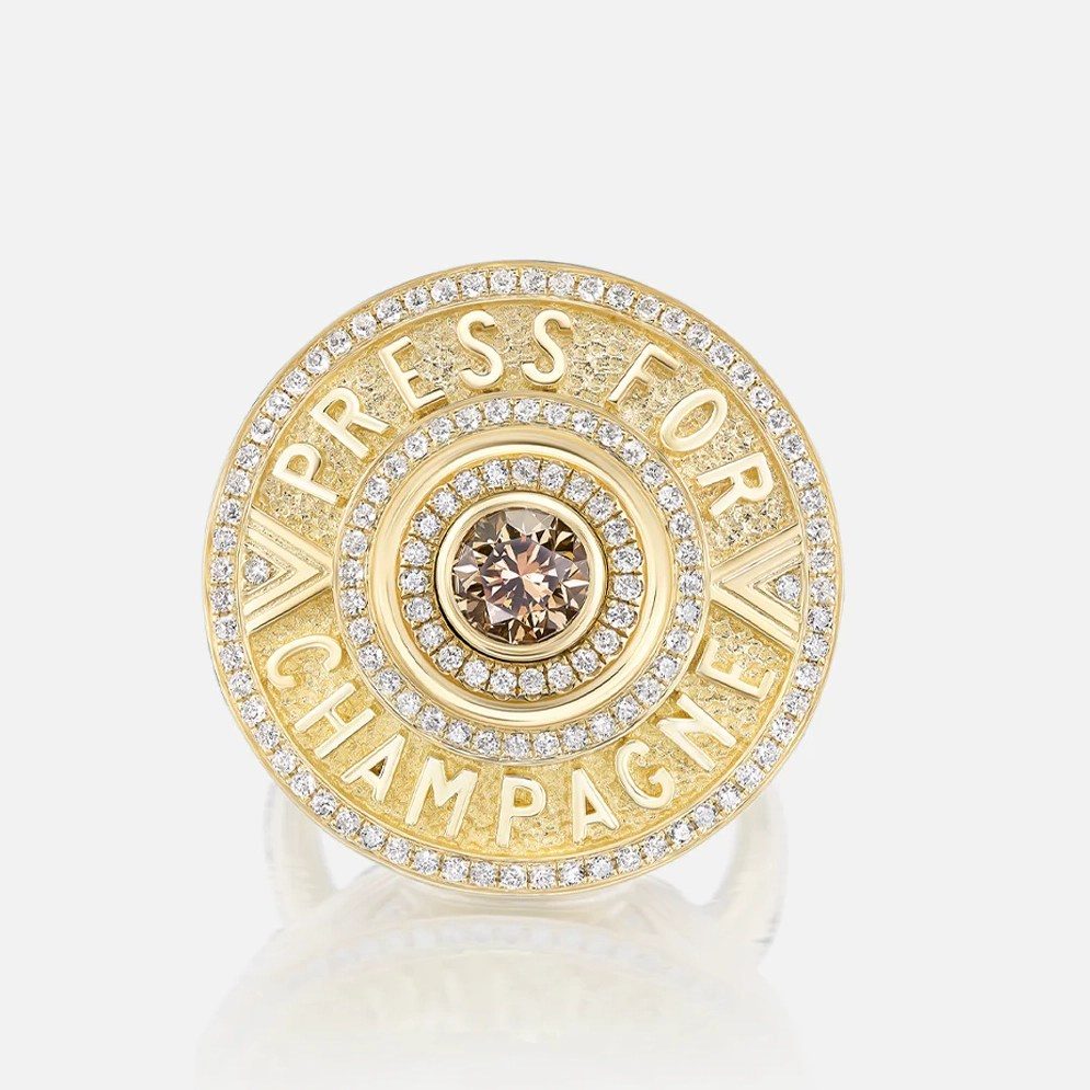 Harwell Godfrey x Ashley Longshore Press for Champagne Cocktail Ring