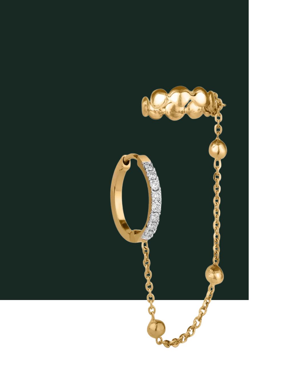 Diamond earcuffs