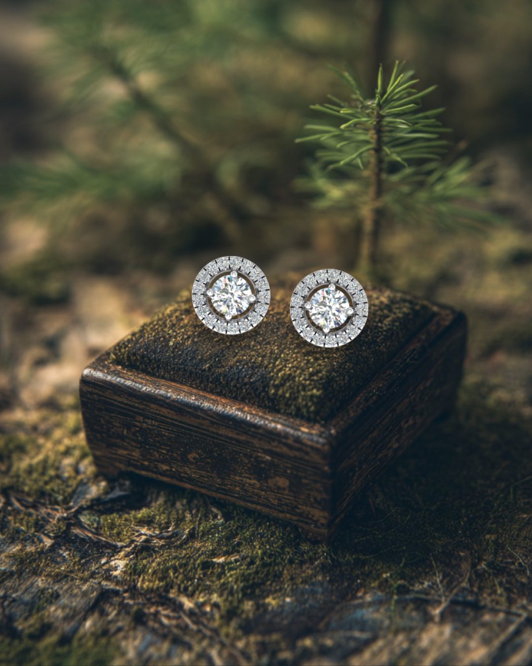Natural Diamond Earring