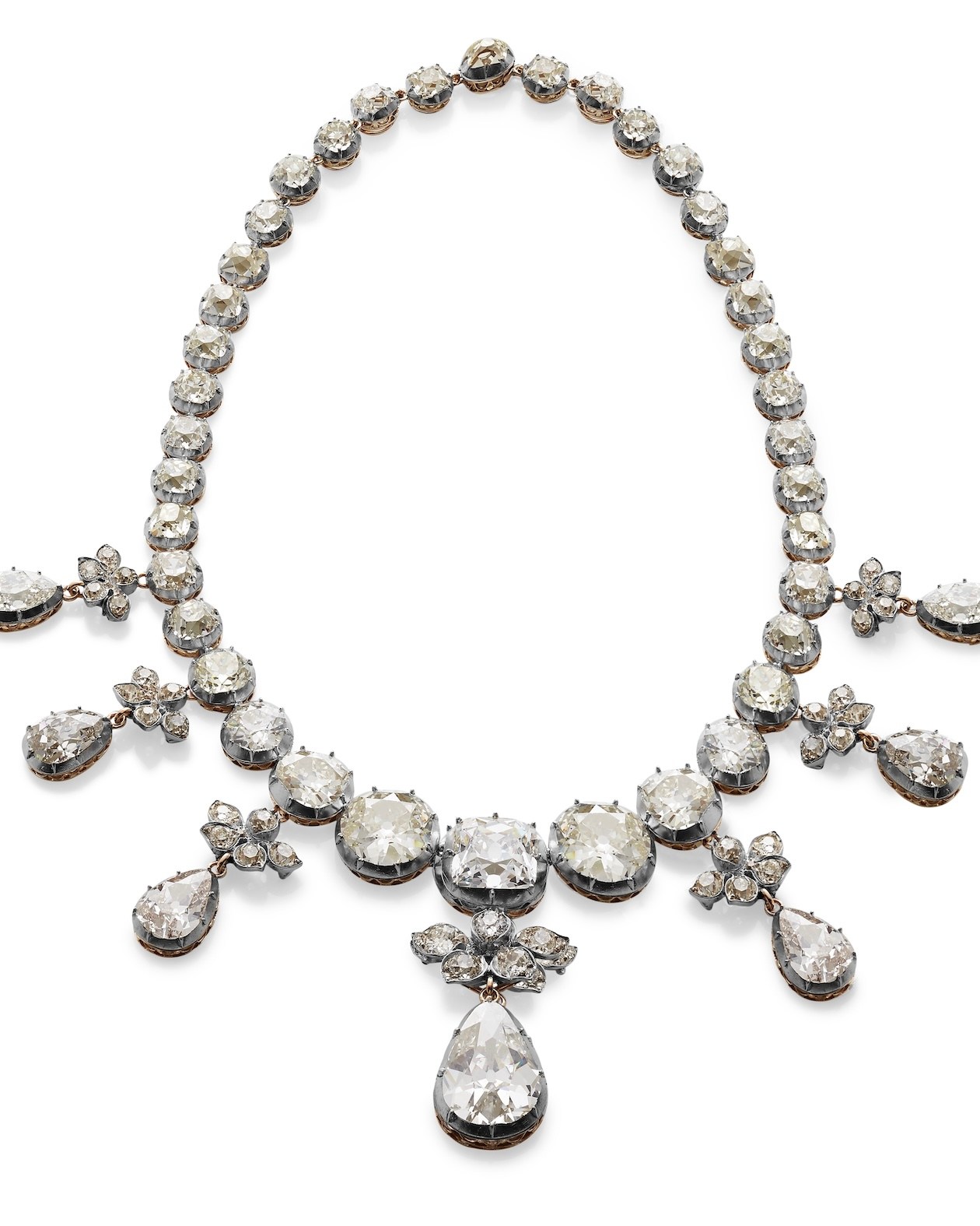 Royal Danish Crown Jewels Collection Brilliant Cut Diamond Necklace.