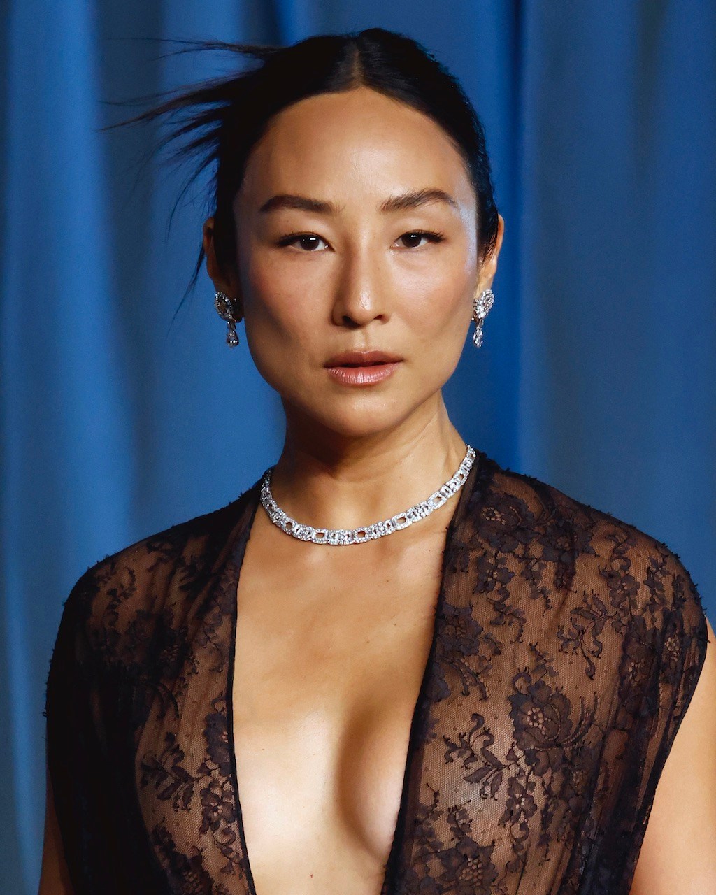 Greta Lee Wore a Vintage Diamonds from the Tiffany & Co. Archives to the 2025 Academy Museum Gala