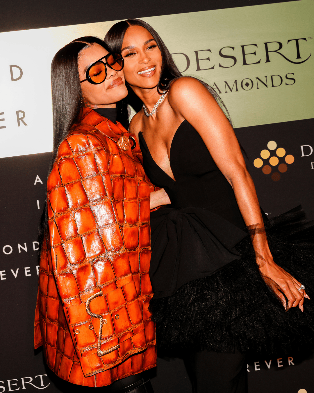 Teyana Taylor and Ciara at the De Beers Desert Diamonds Launch Party