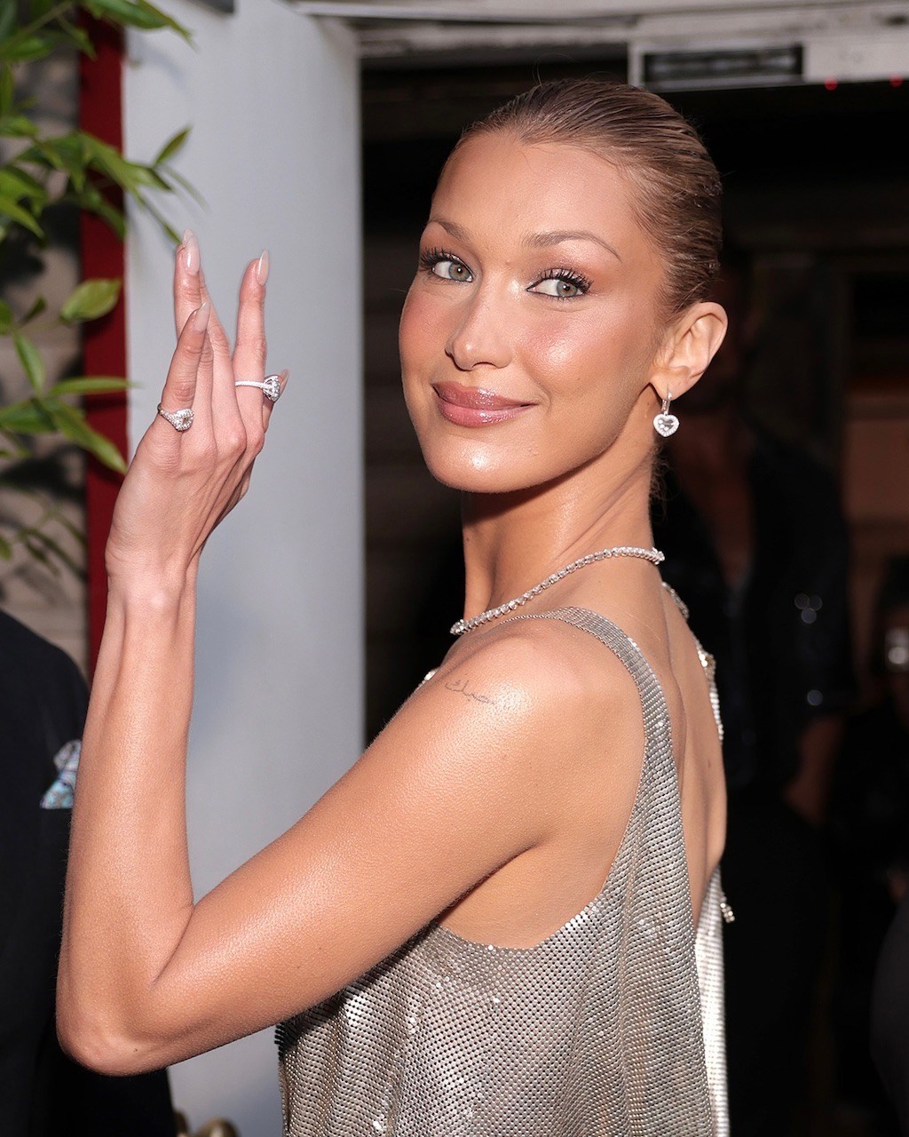 Bella Hadid Diamond Drop Earrings