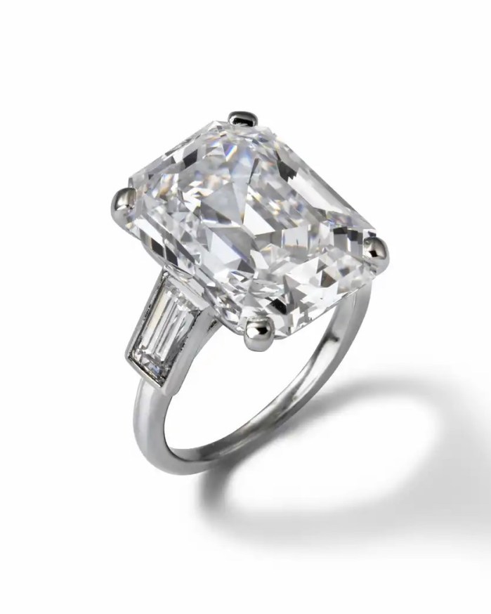 Grace Kelly's 10.48-carat emerald-cut diamond engagement ring