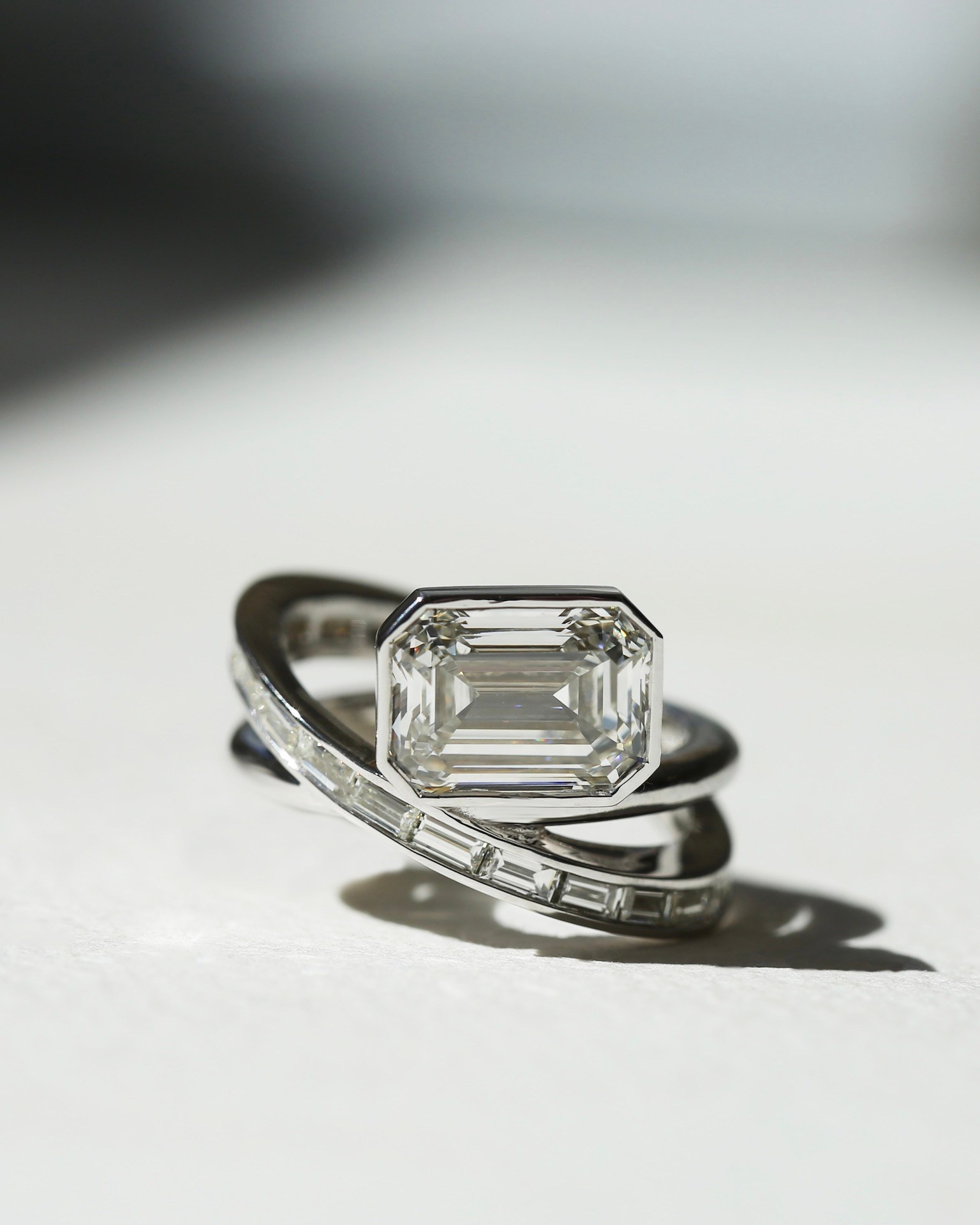 Grace Lee Baguette Diamond Helix Crossover Setting 