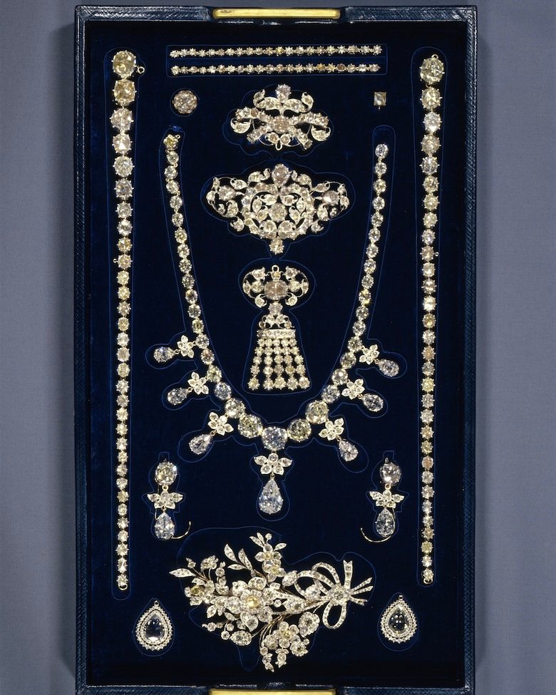 Royal Danish Crown Jewel Collection Brilliant Cut Diamond Parure.