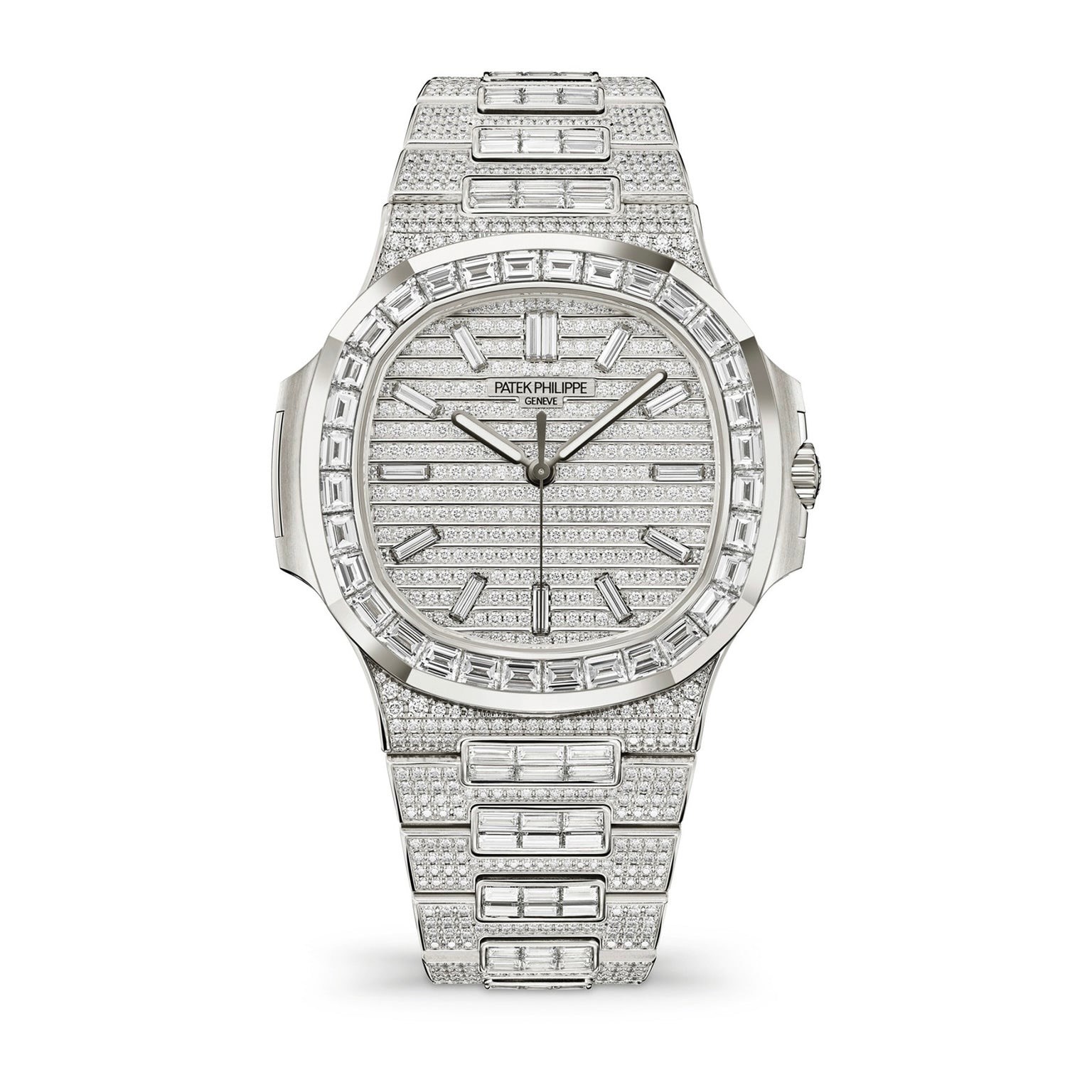 Patek Philippe Nautilus 5811 Watch in Baguette Diamond