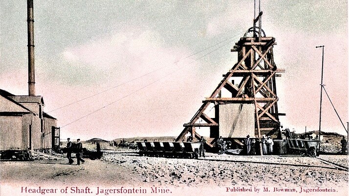 Excelsior Diamond View of the Jagersfontein diamond mining area, ca. 1910.