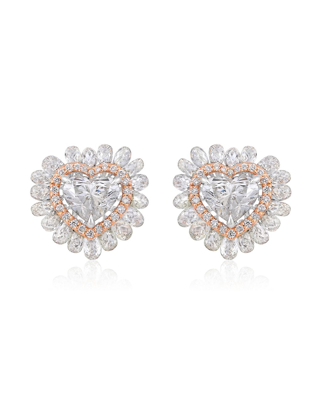 Heart Shaped Diamond Studs
