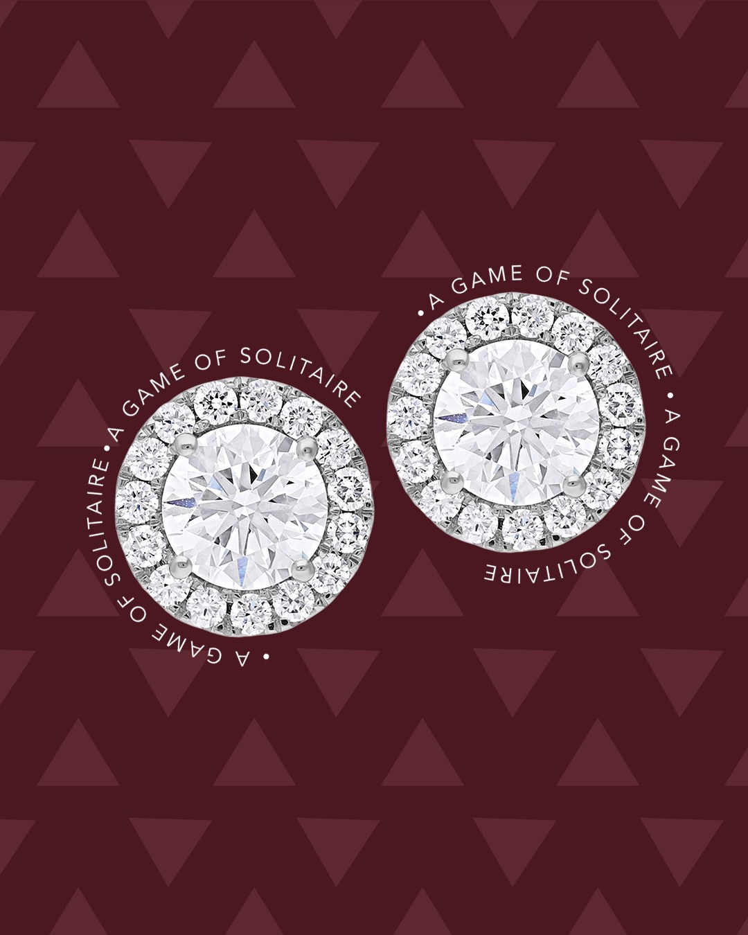 Solitaire diamond earring