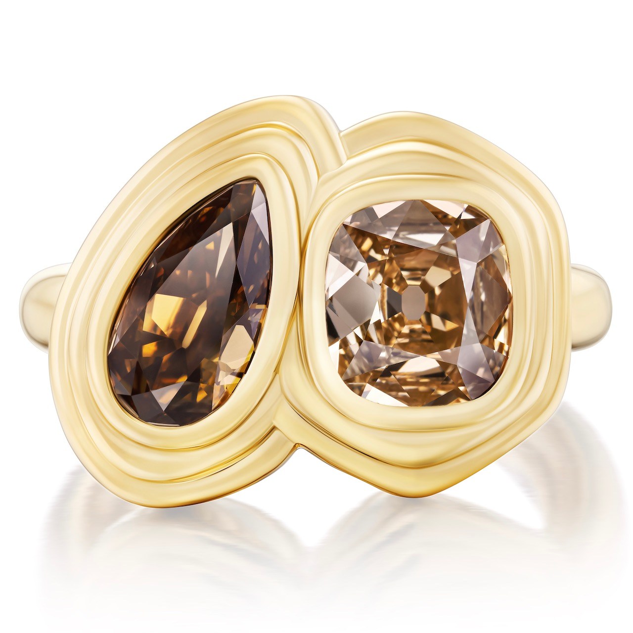 Moi et Toi Diamond Ring from the Harwell Godfrey Desert Diamonds Capsule Collection Champagne Diamond Ring
