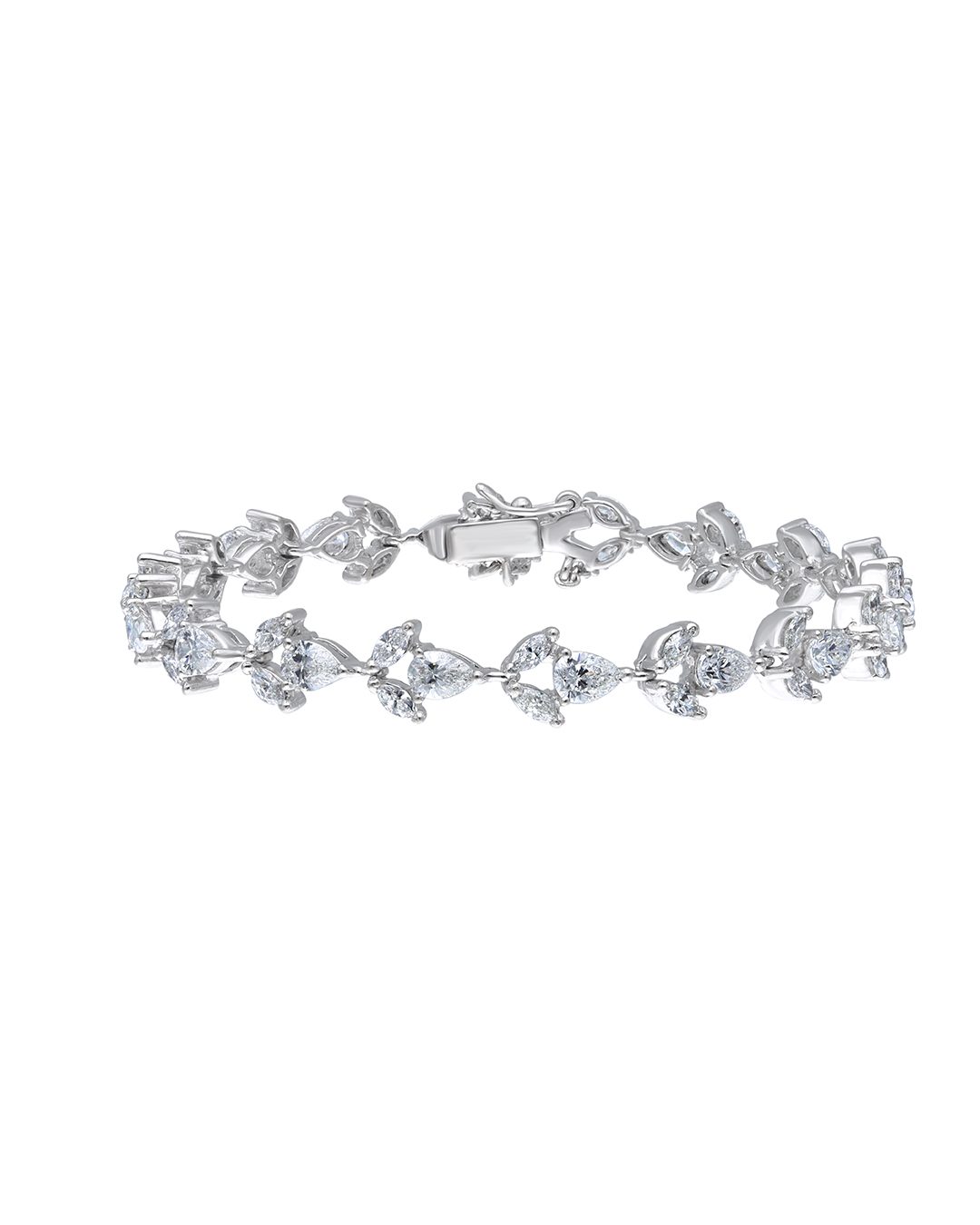 Statement bracelet showcasing intricate diamond clusters