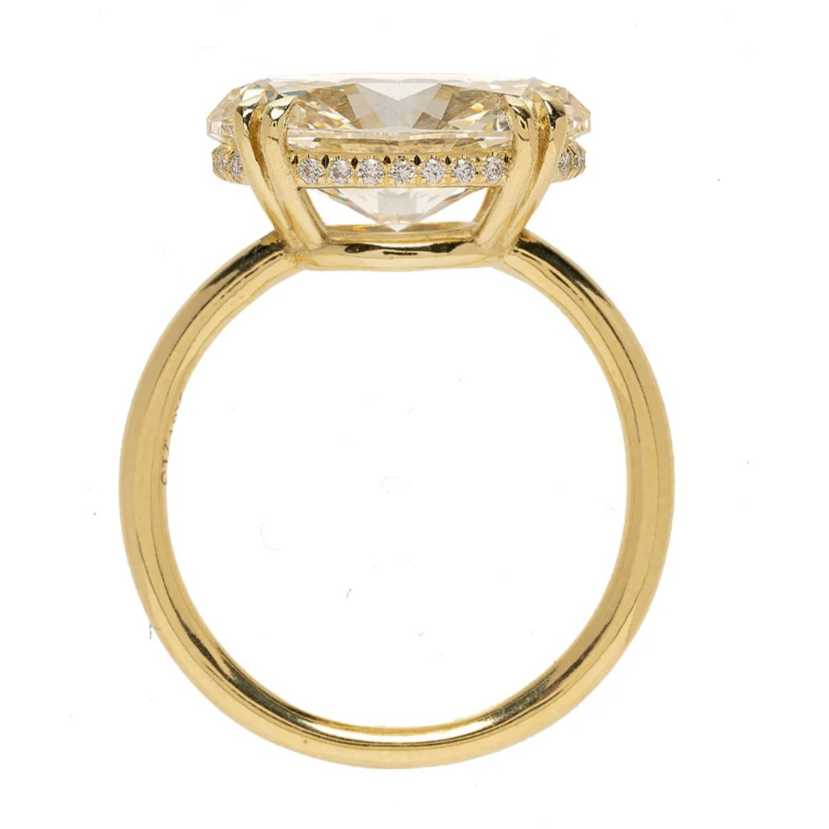 Sofia Kaman Annika 4.51-carat East-West Oval Champagne Diamond Ring