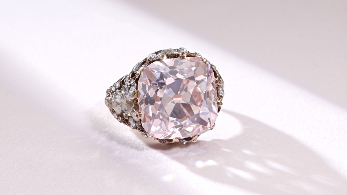 Napoleon’s diamond brooch auction: Rare Pink Diamond Ring owned by Princess Neslishah Sultan