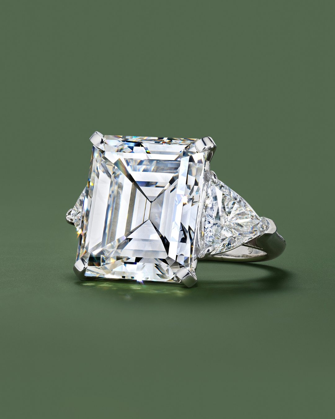 Christie's auction Sinatra ring Emerald cut diamond