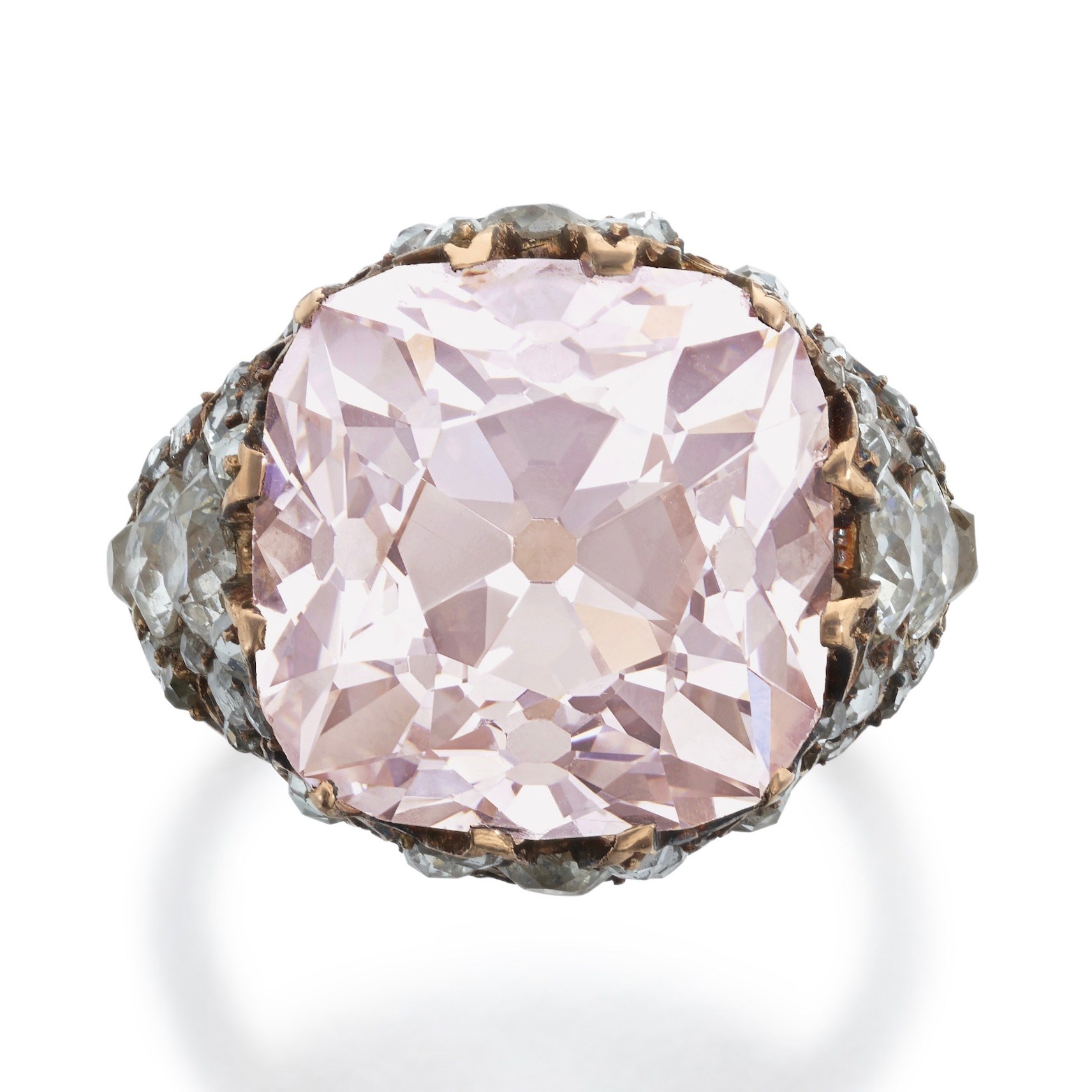 A Light Pink Diamond and Diamond Ring – Formerly in the Collection of Princess Neslishah Sultan