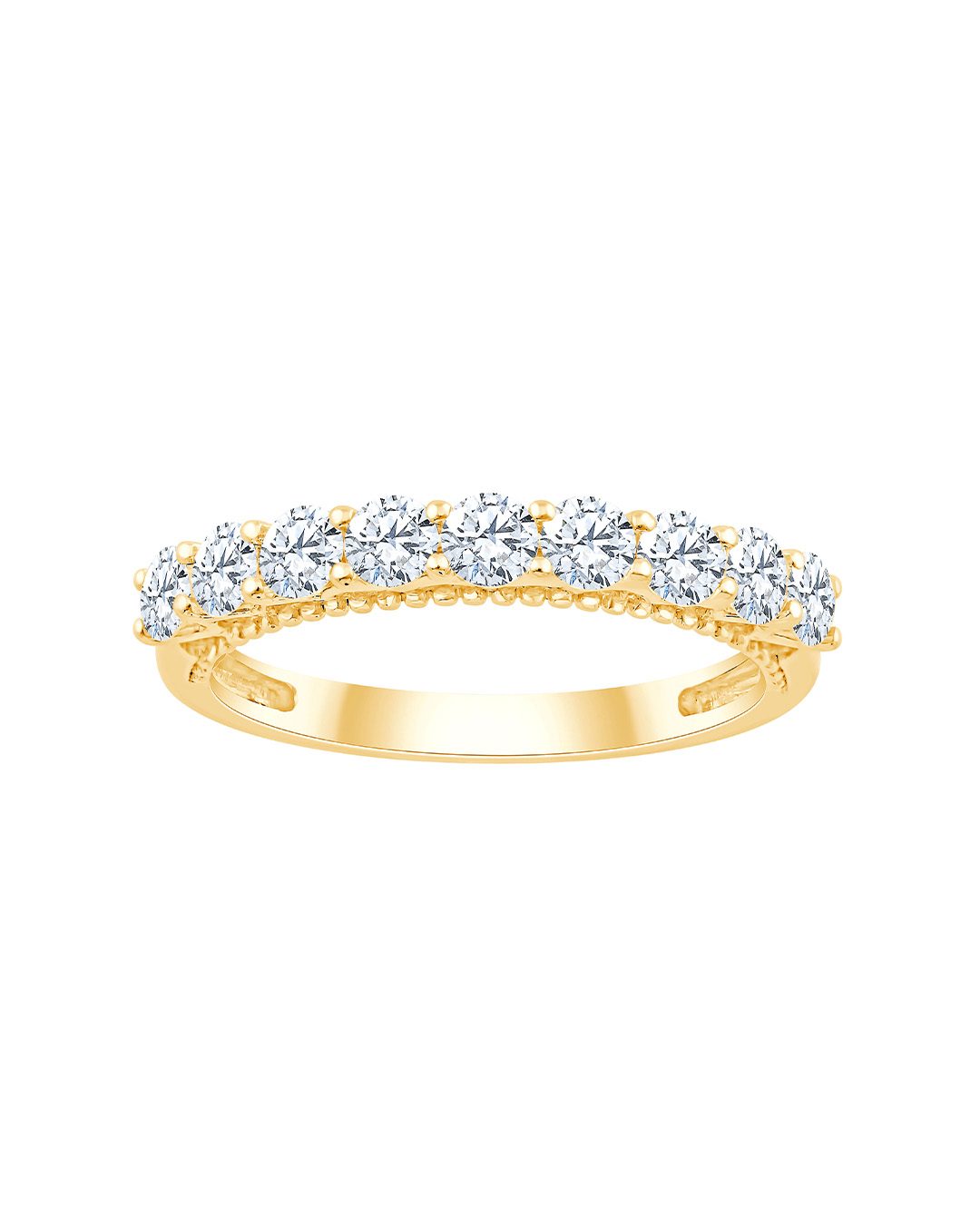 Gold diamond half-eternity ring