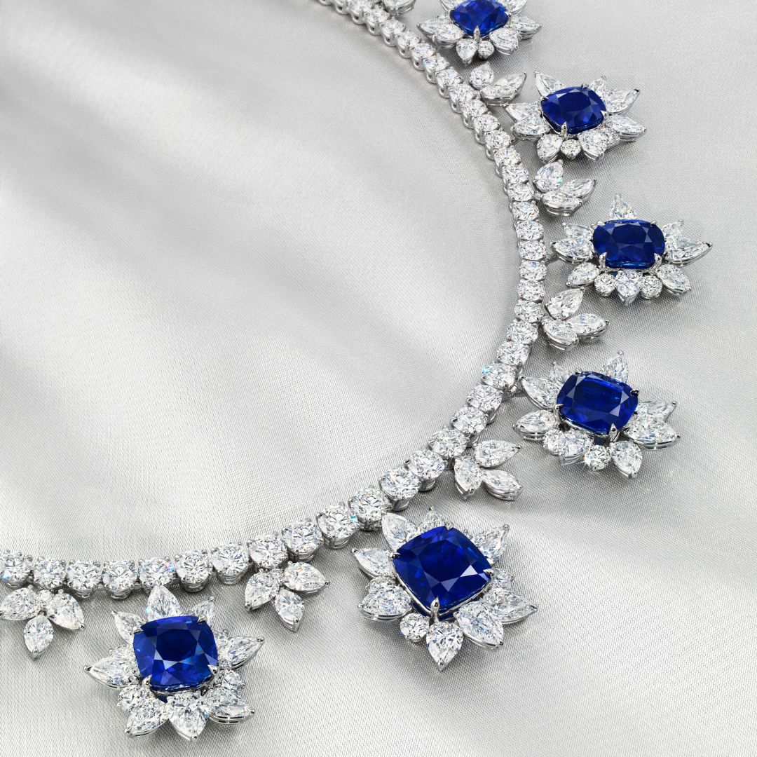 The Royal Blue: A Magnificent Diamond and Sapphire Necklace on sale at Christie's Magnificent Jewels