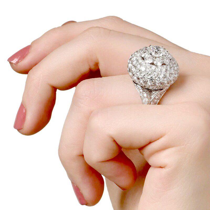 diamond bombe ring Chunky Rings