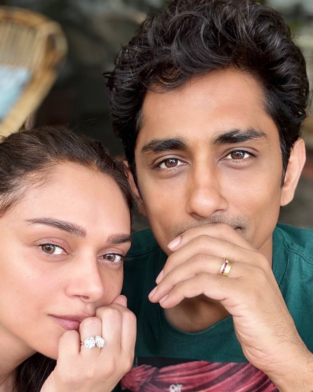 Aditi Rao Hydri Flaunting her Engagement Ring