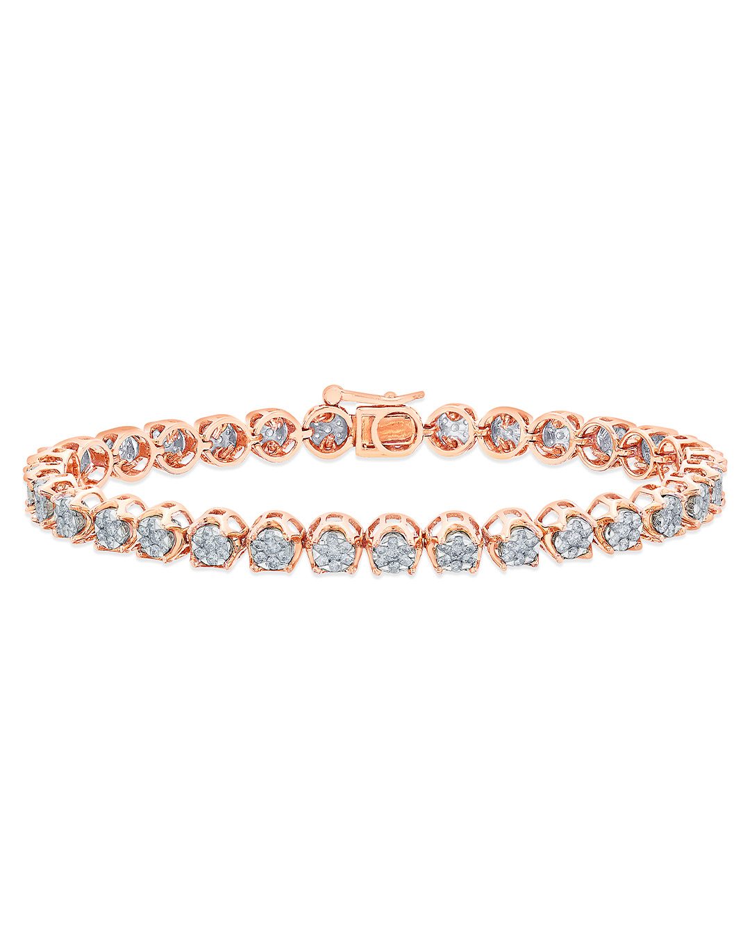 Rose gold diamond tennis bracelet