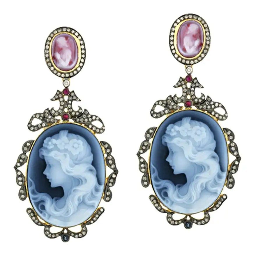 cameo earrings