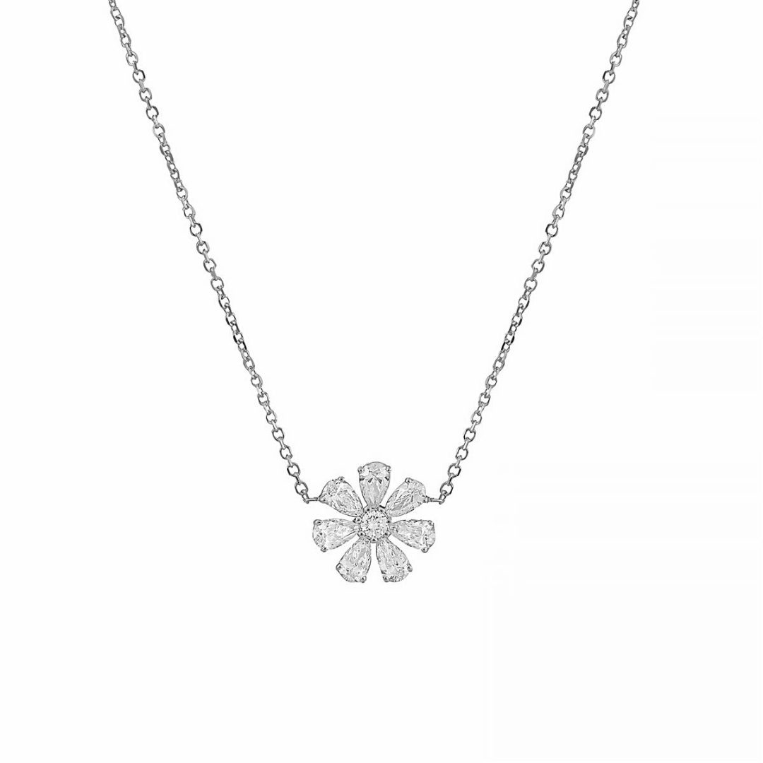 London Jewelers diamond flower pendant
