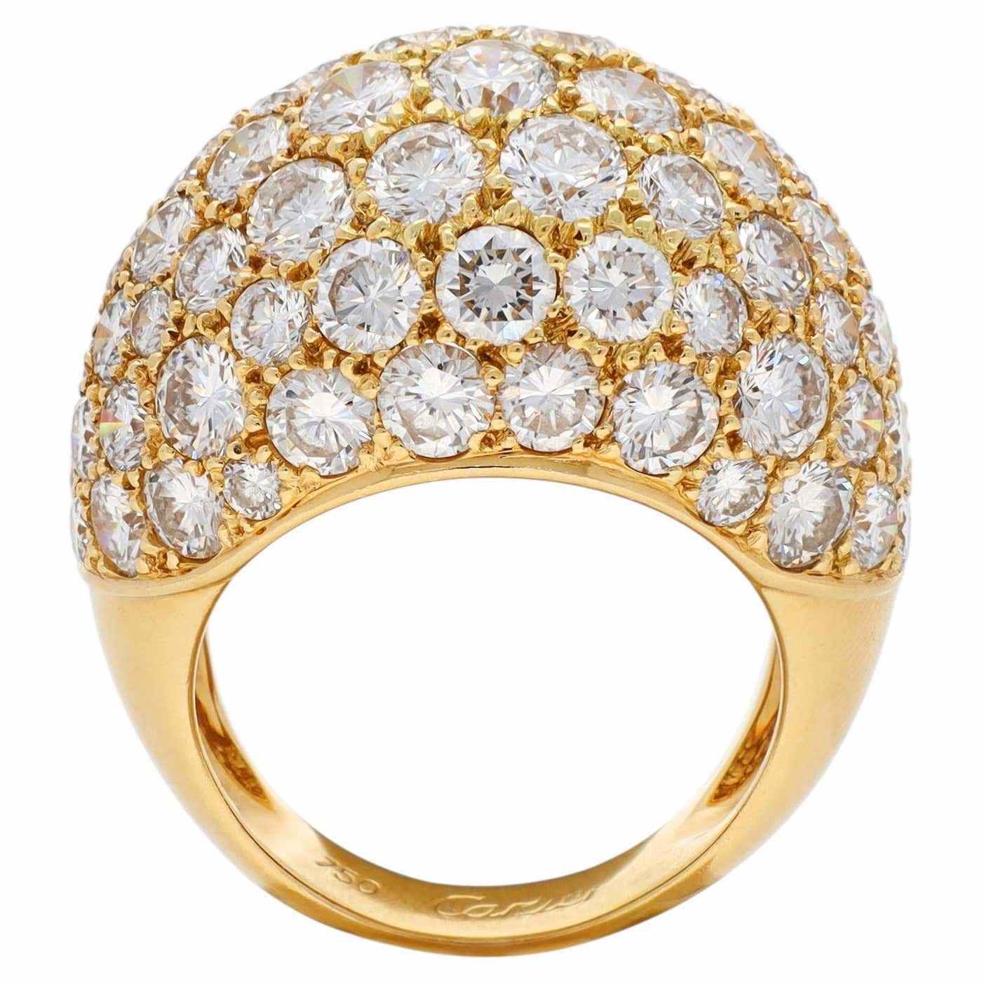 Chunky Rings: Cartier Marrakech Diamond Bombe Ring, $33,000