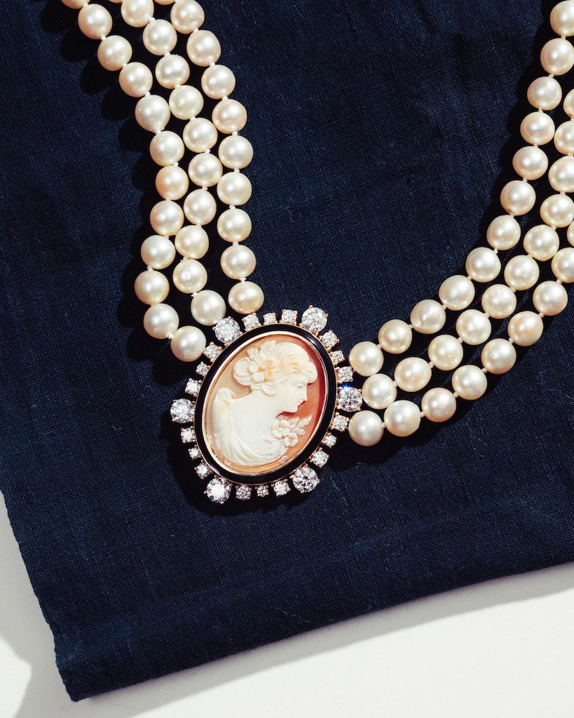 cameo Marlo Laz necklace