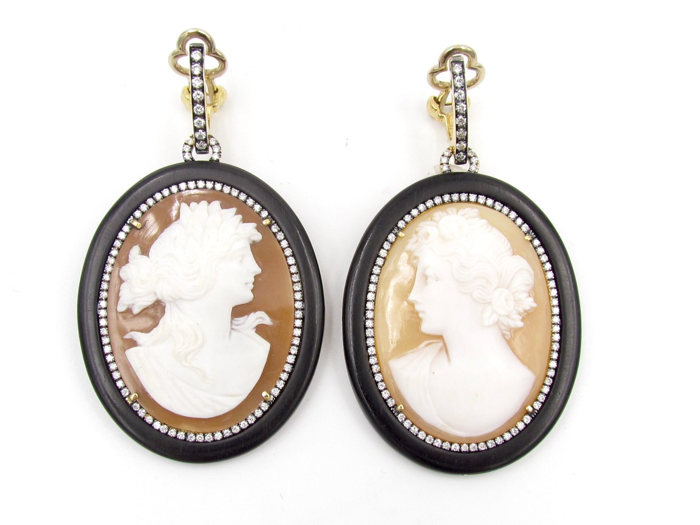 ancient relics earrings cameo