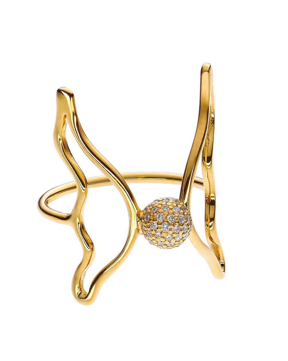 Guzema Butterfly Ring as seen in Season 5 of Emily in Paris. (Courtesy of Guzema)