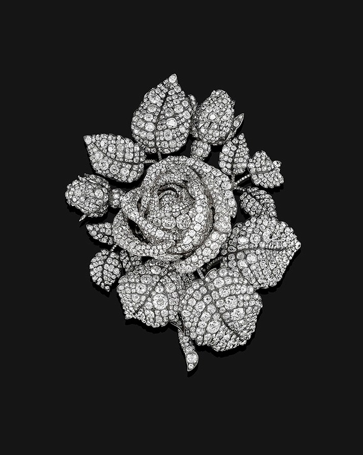 dynastic jewels Rose Brooch