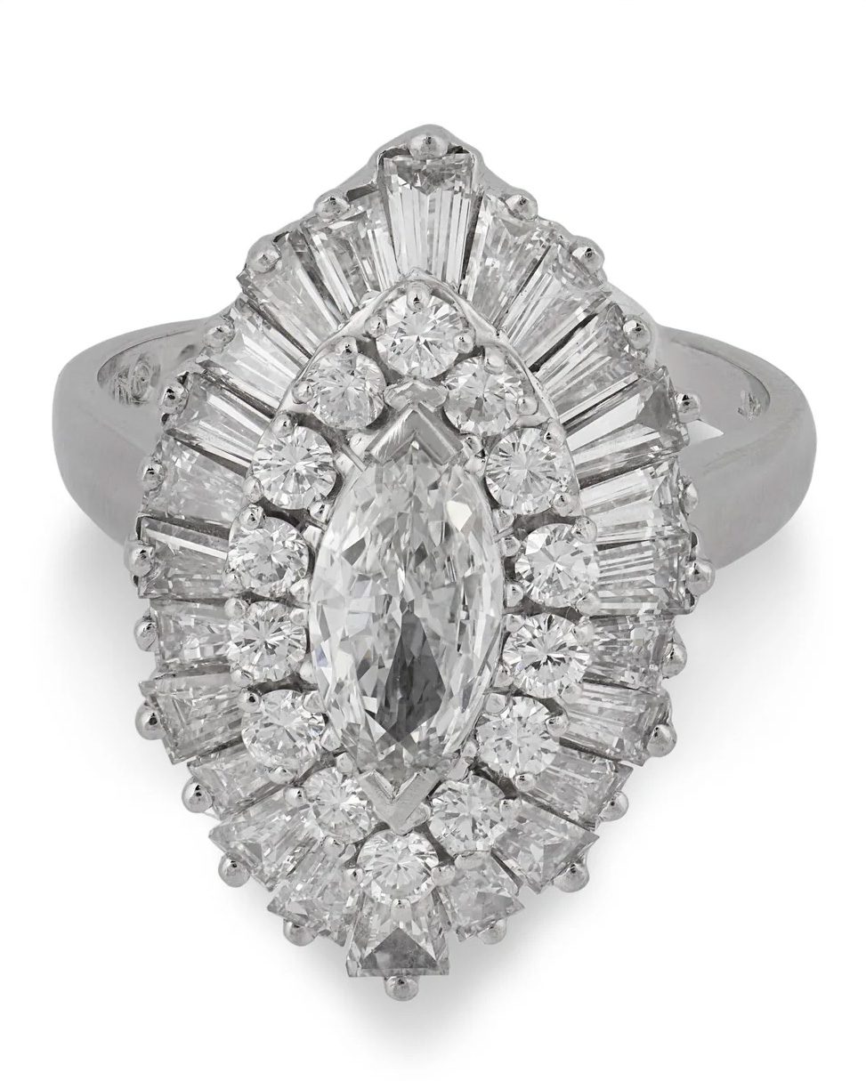 diamond ballerina ring