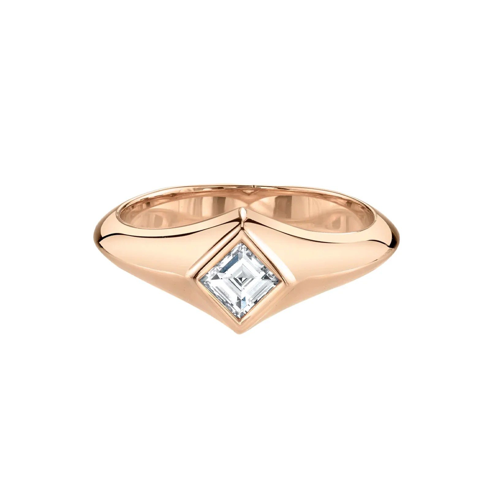 diamond knife edge pinky ring