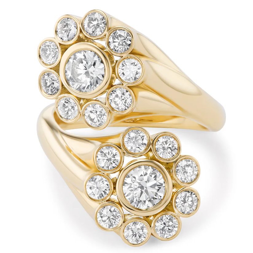 diamond bypass ring