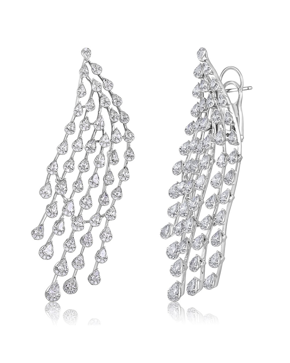 Cascading sparkle diamond earrings